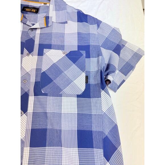 Orvis Trout Bum Men’s XL Blue Plaid  Buttons  Button Down Shirt short sleeve - Picture 4 of 10